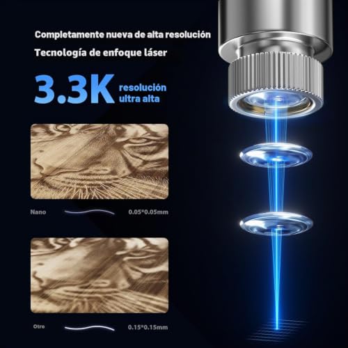 Miniatura 2 de Longer Nano - Máquina De Grabado Láser Portátil, 5000 Mm S, Alta Velocidad, 0,05 Mm De Precisión, Adecuada Para Madera, Acrílico, Cuero, Tela, Metal, Cerámica, Proyectos De Bricolaje