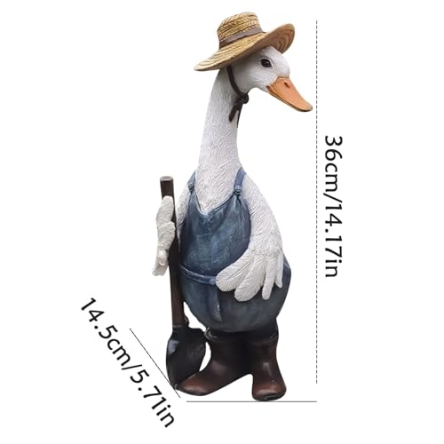 Statue de canard en résine de 36,5 cm : la solution déco contre les jardins ternes