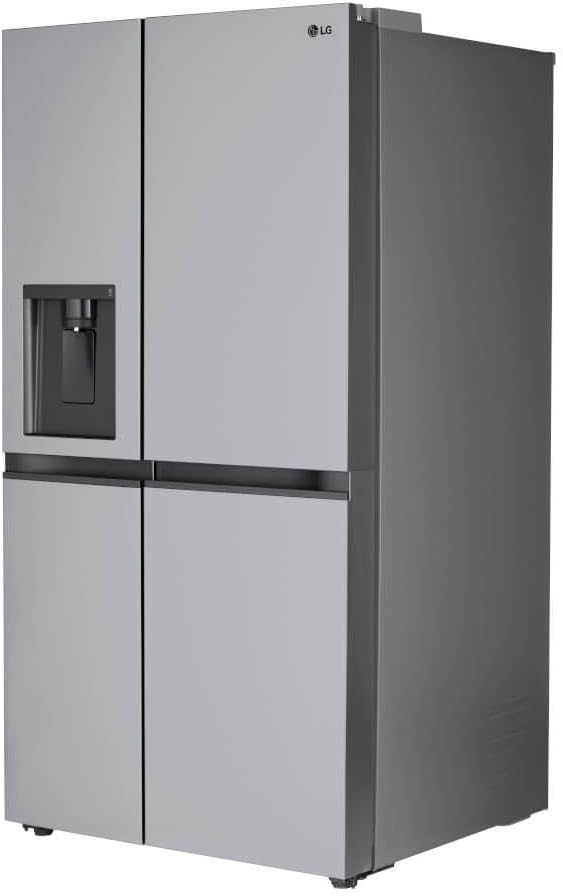 Angled front view of the LG LRSWS2806S refrigerator