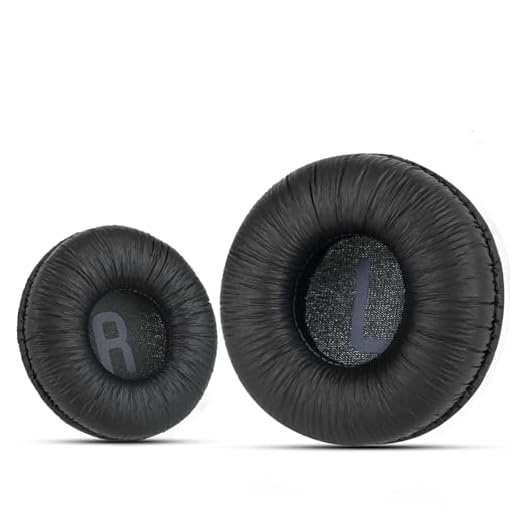Universal Replacement Ear Pads for Sony MDR-ZX110/MDR-ZX330BT/V150/WH-CH500; JBL Tune 600bt/T500BT/T450BT &Many Other 70MM Round On-Ear Headphones(List Inside), by Krone Kalpasmos-Thicker Black