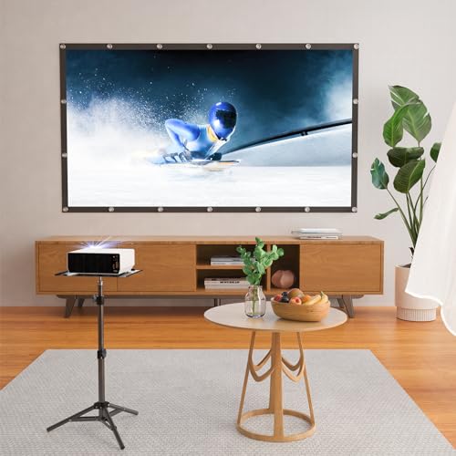 Beamer Ständer, LEORFI Laptop Stativ Tragbarer, Projektorständer, Multifunktionaler Kamera Bodenständer, Verstellbare Höhe von 45 cm bis 115 cm Mit Klapplatte, 10KG lasträgt, für Outdoor-Filme, Arbeit