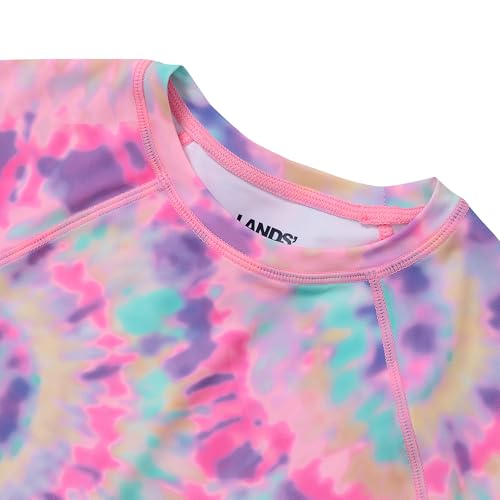 Image of Lands' End Girls Graphic Mock Neck UPF 50 Sun Protection Rash Guard