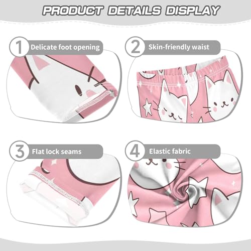 Toddler Girls Leggings Printed Yoga Pants Leggings Cat Heads for Kids3