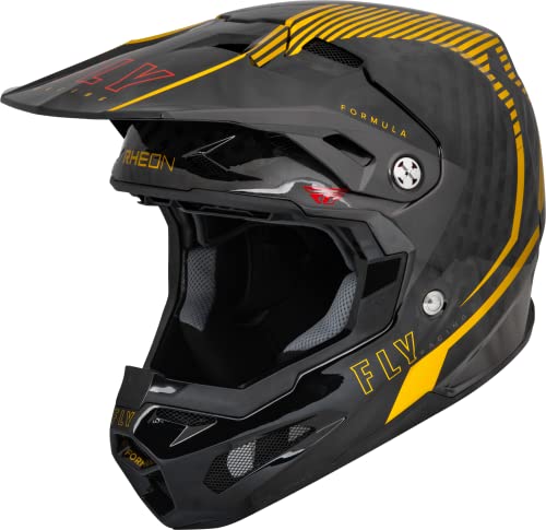 FLY Racing Adult Formula Carbon Tracer Helmet (Gold/Black, Medium) #1