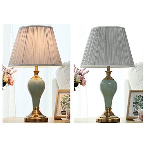 Lampe de table en céramique verte pour lire sans reflets - 2
