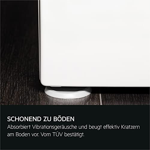 AEG Schwingungsdämpfer für Waschmaschinen TÜV geprüft, Antivibrationskissen reduzieren Geräusche & Vibrationen, Verbesserung der Gerätestandhaftigkeit, 4-teiliges Set, Gummipads, COCDAMPER, Ø 4,5 cm