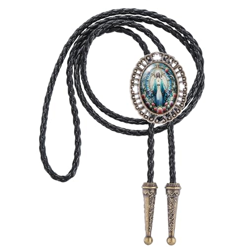 Image of Jeilwiy Bolo Tie for Men Western Cowboy Gothic Bolo Tie Necklace Halloween | Glow in Dark Bolo Tie for Men Women, 3D Halloween Bolo Tie, Gothic Western Ties, String Ties for Men Rodeo Leather Necktie