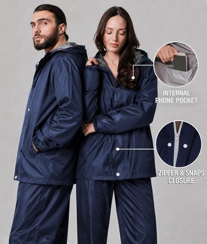Image of La' exclusivite Fayoria Unisex Reversible Waterproof Raincoat for Men