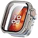 Compatible for HUAWEI Watch Fit 4 Pro Case Cover, PC Protective Case with Tempered Glass Film Screen Protector for HUAWEI Watch Fit4 PRO (Gray)