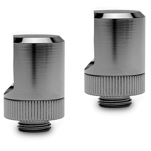 Image of EKWB EK-Torque 90 Degree Angled Rotary Fitting, Black Nickel, 2-pack