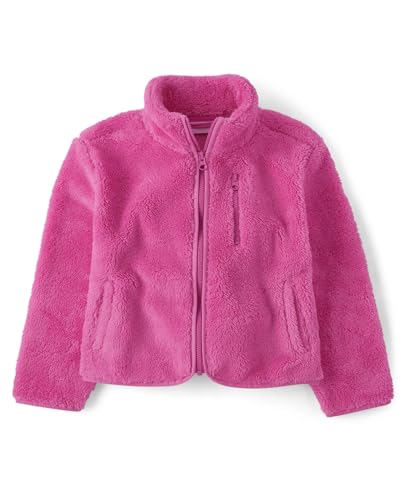 Image of The Children's Place girls Long Sleeve Sherpa Zip-up Hoodie