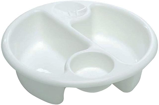 The Neat Nursery Co. Top 'n' Tail Cicular Wash Bowl, 957 White, 0.25 kg 5055378200892