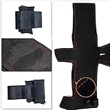 DIY-Lenkradbezug aus schwarzem Kohlefaser-Veloursleder, für BMW M Sport M3 E90 E91 E92 E93 E87 E81 E82 E88, roter blauer Faden