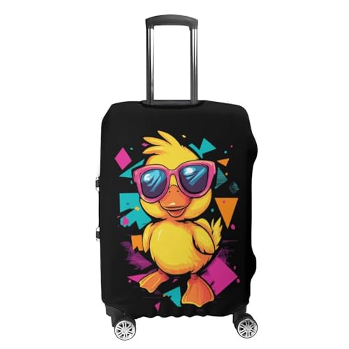 Cute Yellow Duck Luggage Covers Suitcase Protector Case Fits 19-32 Inch XL4