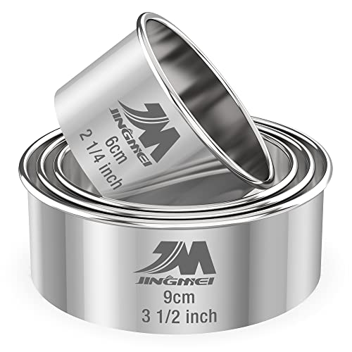 M JNGMEI 4 Pieces Stainless Steel Cookie Cutter Set