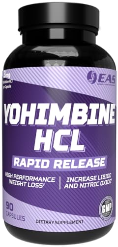 eas yohimbine hcl  improved weight loss amp athletic performance  rapid release technology  gluten free non gmo vegetarian friendly  90 capsules
