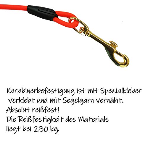 bio-leine Schleppleine aus runder Biothane Ø 8mm ohne Handschlaufe - für Hunde ab 30kg I 1-30m Länge - Leine Hundeleine I über 20 Farben