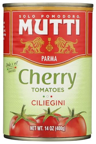 Mutti Cherry Tomatoes (Ciliegini), 14 oz. | 1 Pack | Italy’s #1 Brand of Tomatoes | Fresh Taste for Cooking | Canned Tomatoes | Vegan Friendly & Gluten Free | No Additives or Preservatives
