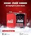 °CUBES Original Coca-Cola Mini Kühlschrank Rot 48L - Getränkekühlschrank mit Glastür, leise & energieeffizient - Für Büro, Partys & Gaming - Cooler Flaschenkühlschrank - Mini Kühlschrank für Getränke
