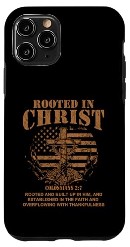 Rooted in Christ Shirt Christian Shirt for Men Cross Shirt �X�}�z�P�[�X iPhone 11 Pro �p