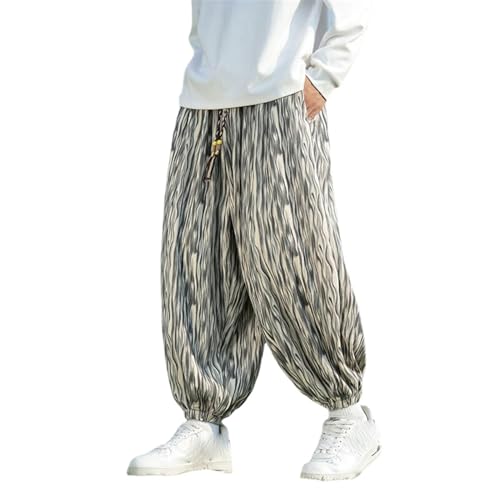 Pantalon harem en velours côtelé homme coupe ample et style chinois pour automne