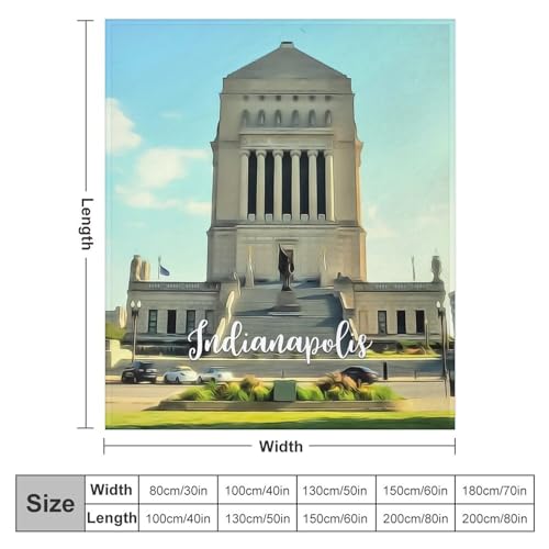 Couverture de lit polaire Skyline d'Indianapolis 178x203cm - 3