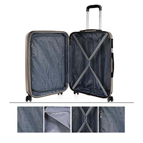 Miniatura 4 de Itaca - Maletas Grandes De Viaje: Maleta Grande 23 Kilos, Maleta Viaje Grande, Maleta De Viaje Para Todas Tus Aventuras. Material Abs Resistente Y Ligera T71570, Champagne