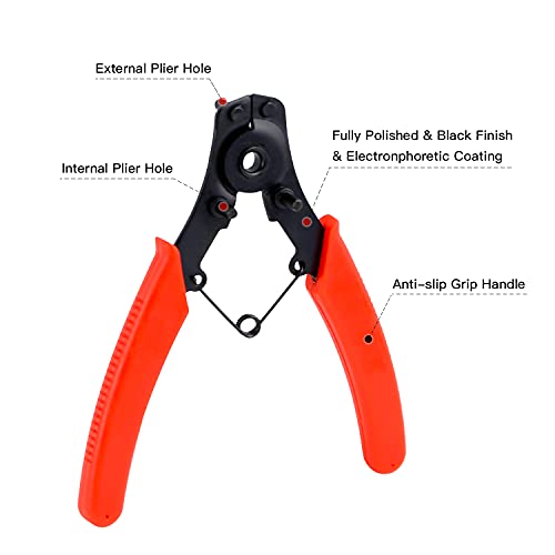 4-In-1 Snap Ring Pliers Set, Seekqua Internal And External Circlip Sets, Interchangeable Circlip Sets Include Straight/Curved Circlip Nozzles And Include Two 180°, 90° And 45° Circlip Heads #TOP4