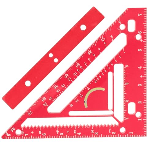NULYLU High Precision Measuring Tool for DIY Enthusiast Woodworking Rafter Square Protractor Compact and Lightweight Acrylic Ruler Right Angle