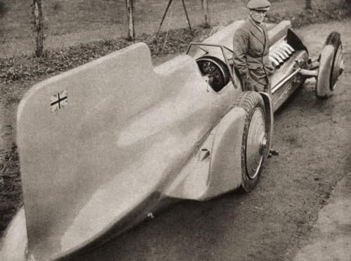 Sir Malcolm Campbell seen here with his car The Campbell-Railton