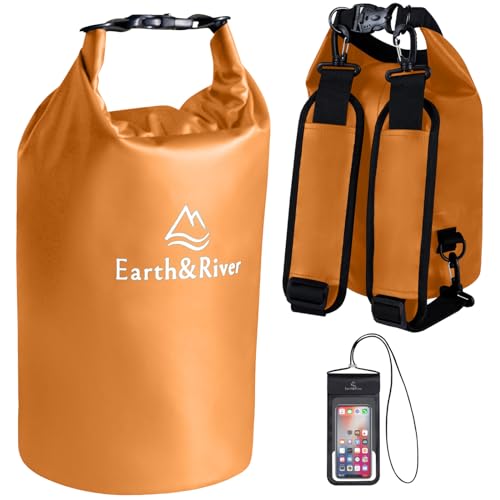 Earth&River Waterproof Dry Bag Backpack (5L Orange)