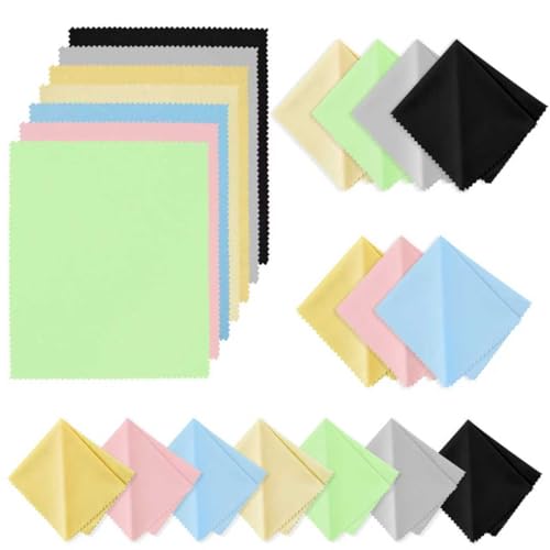 21 Pack Glasses Cleaning Cloths, 6