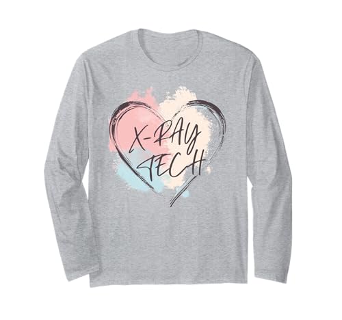 Xray Tech Radiology X Ray - Corazón Pastel Pretty Manga Larga