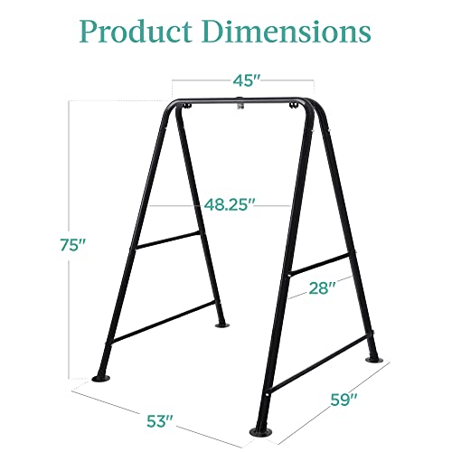 Best Choice Products SKY6646 Hammock Chair Stand, 75In Tall Heavy Duty Indoor Outdoor Steel Hanging Base W/Hardware thumb #6
