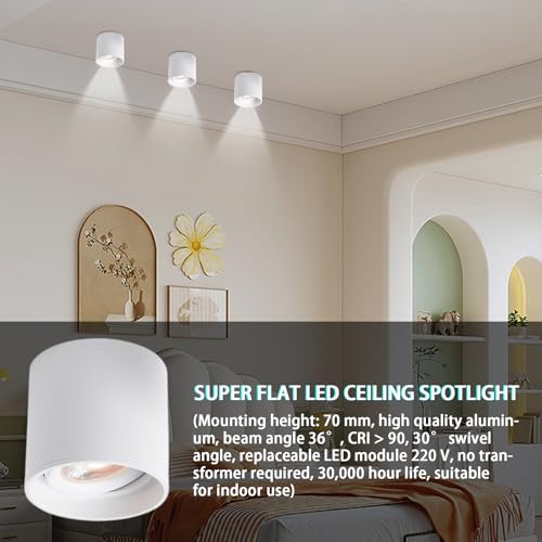 Plafonnier LED moderne et spot de plafond pour éclairage intérieur réglable - 2