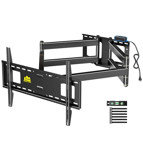FORGING MOUNT Full Motion TV Wall Mount for 50-90 inch TVs, Heavy Duty Articulating Arm Holds 198 lbs with 43 Inch Long Extension, Fits Flat/Curved Screens, Max VESA 600x400mm