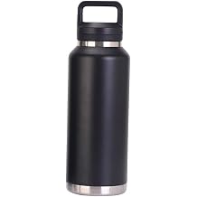 Leak-Proof Sports Water Bottle 46oz with Flip StrawBlack 46oz
