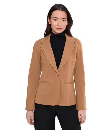 Liverpool Los Angeles, Women's, Super Stretch Ponte Fitted Blazer, Rich Camel, Medium