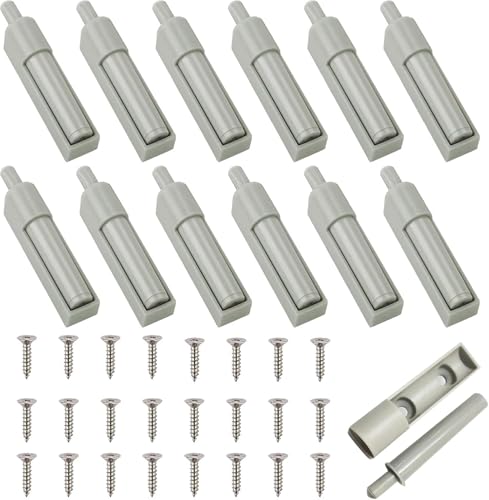 12 Pièces Amortisseur de Porte de Meuble, Amortisseurs de Porte Softclose à Fermeture Amortie Amortisseur Placard Push to Open pour Fermeture Amortie avec 12...
