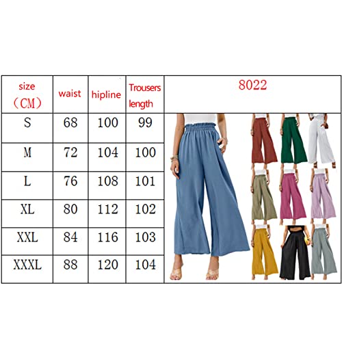 Pantaloni lunghi a gamba larga per donna estivi a