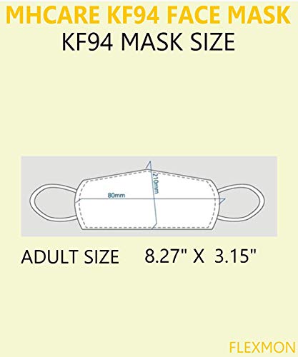 (Pack Of 10) Korea Black Disposable Kf94_ Face Masks, Unisex, 4-Layer Filters Breathable Comfortable, Adjustable Strap, Nose Mouth Covering Dust Mask Made In Korea. #TOP5