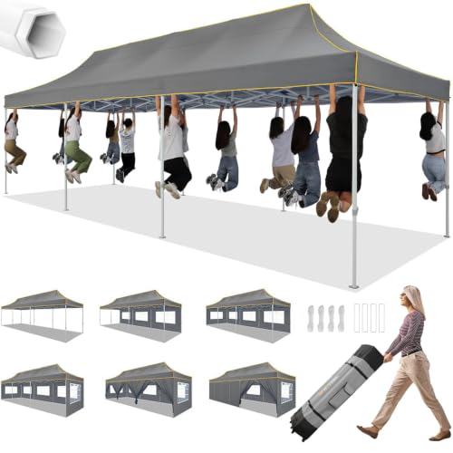 HOTEEL 10x30 Heavy Duty Pop up Canopy Tent with 8 Sidewalls...