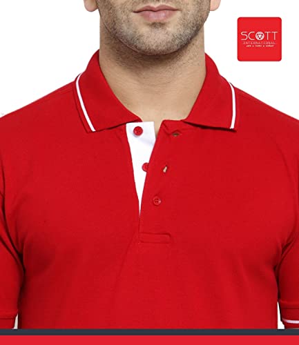Image of Scott International Men's Regular Fit Half Sleeve Organic Cotton Polo T-Shirt