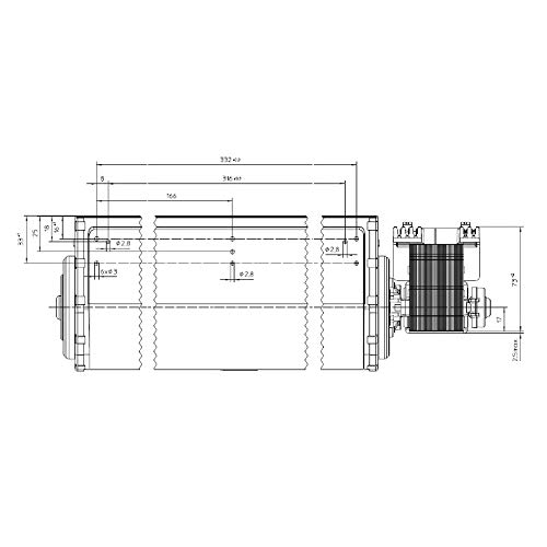 Ventilatore tangenziale per stufa pellet e camini EBM QLN65/3600A2-3038LH 78W 360x50mm