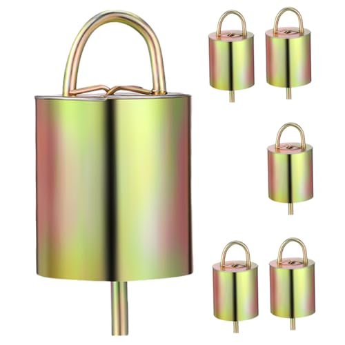 Mipcase Metal Craft Bells 6-Pack for Farm Decoration Animal Tracking Construction Portable Bright Ringing Sound