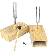 Astibym 440 Hz Tuning Fork, Tuning Fork Tuner with Wooden Resonance Box and Hammer Tuning Fork Musicins...