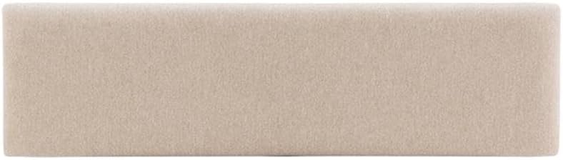 Linon Miles Sturdy Wood Bench Light Beige Padded Seat in Natural Lacquer Finish