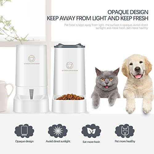 2-in-1 Automatic Food&Water Dispenser for Small Dogs, 2.1kg Gravity Food Dispenser 3.8L Waterer Set Travel Puppy Smart… - Image 6