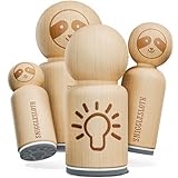 Light Bulb Idea Doodle Rubber Stamp for Stamping Crafting Planners - 1/2 Inch Mini