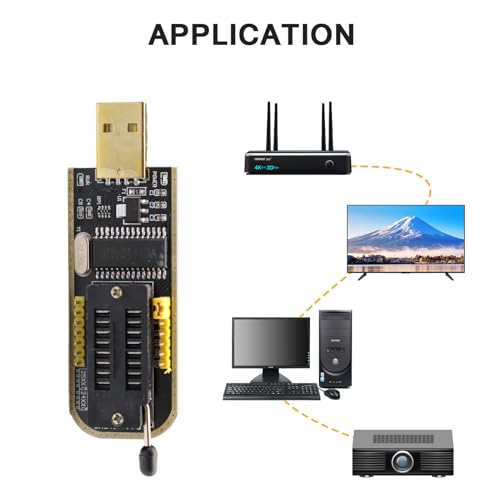 APKLVSR SOIC8 SOP8 Test Clip für EEPROM 25CXX / 24CXX,BIOS USB Programmierer CH341A + SOIC8 Clip + 1,8V Adapter + SOIC8 Adapter für 24 25 Serie Flash
